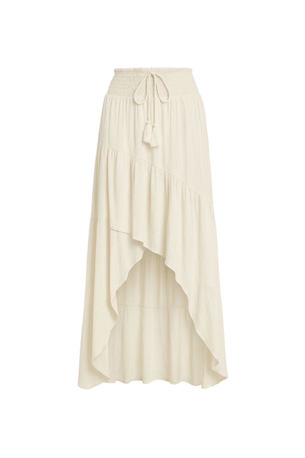 Calista Ivory High Low Maxi Skirt