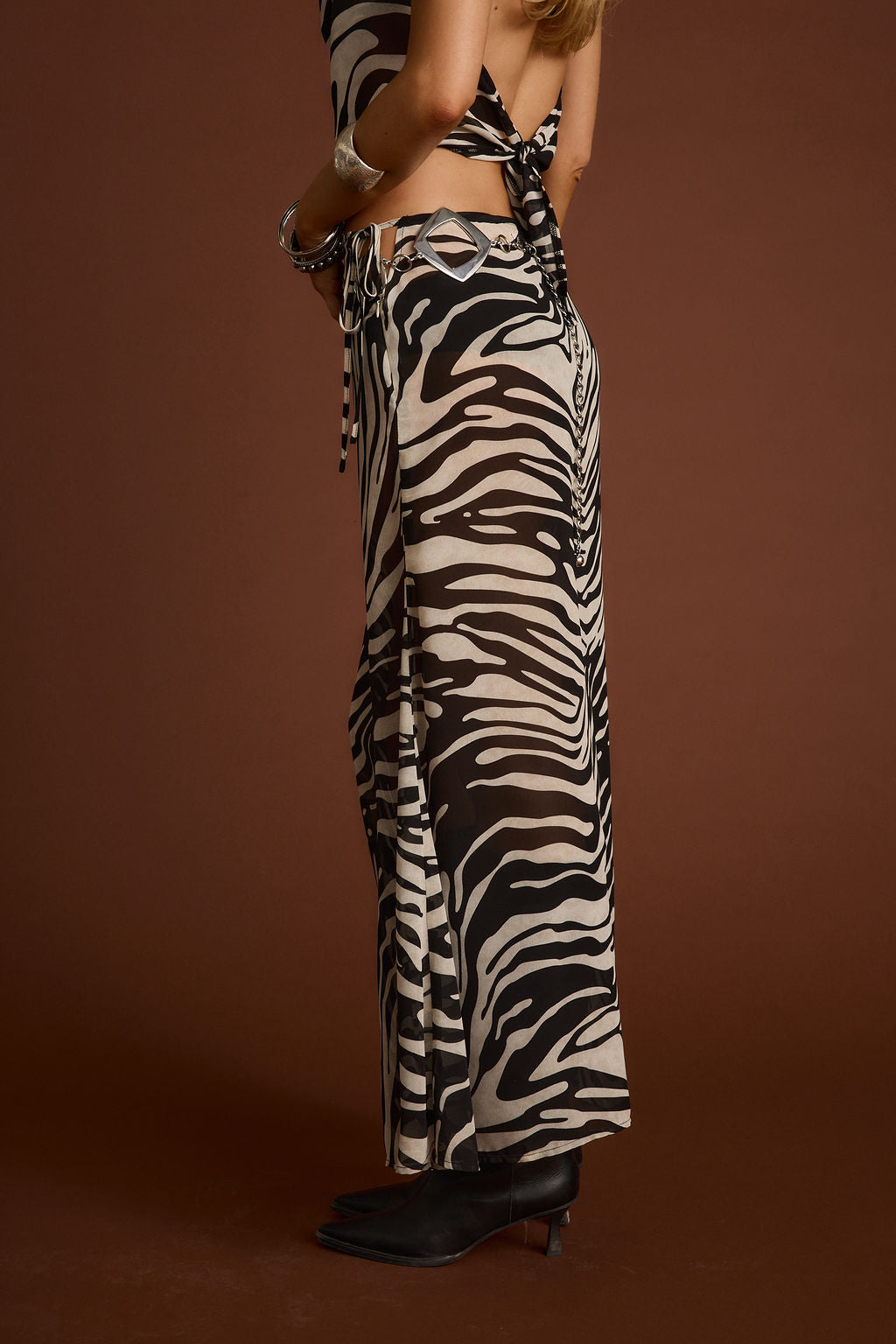 Celia Zebra Maxi Skirt