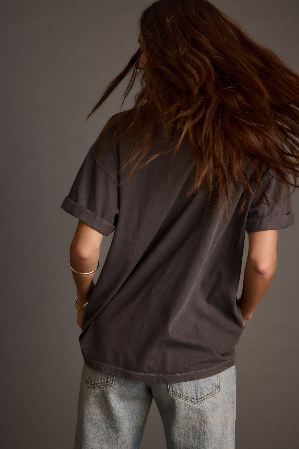 Callie Charcoal Oversized Graphic Tee