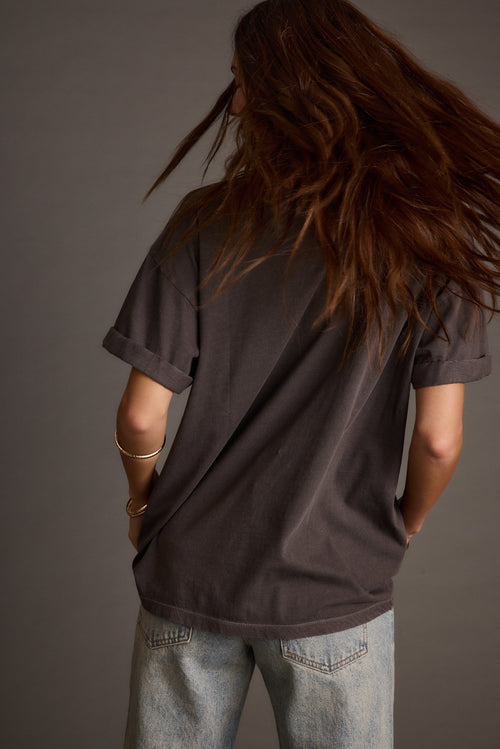 Callie Charcoal Oversized Graphic Tee