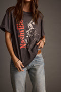 Callie Charcoal Oversized Graphic Tee