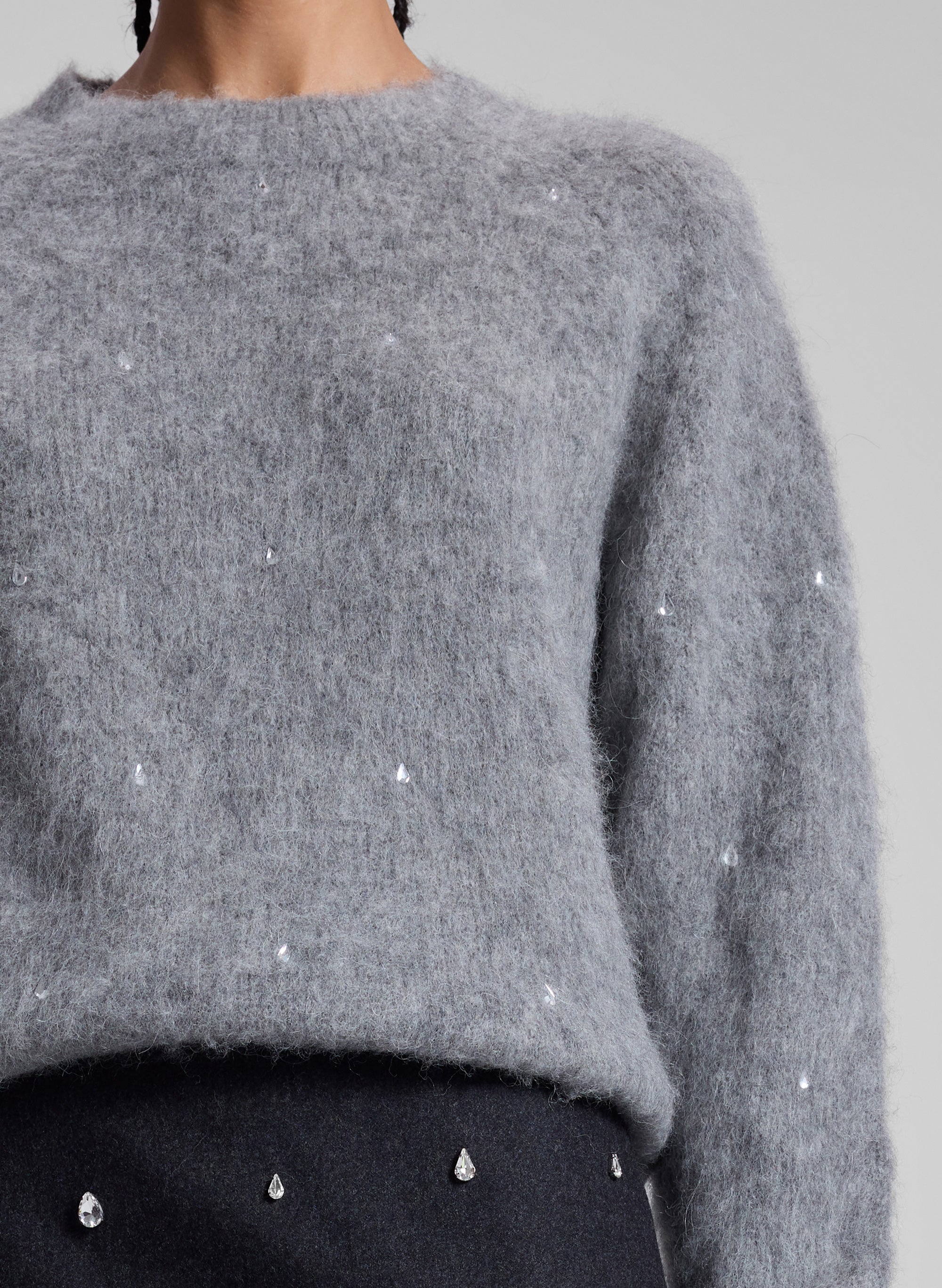 Frankie Wool Cashmere Embellished Sweater