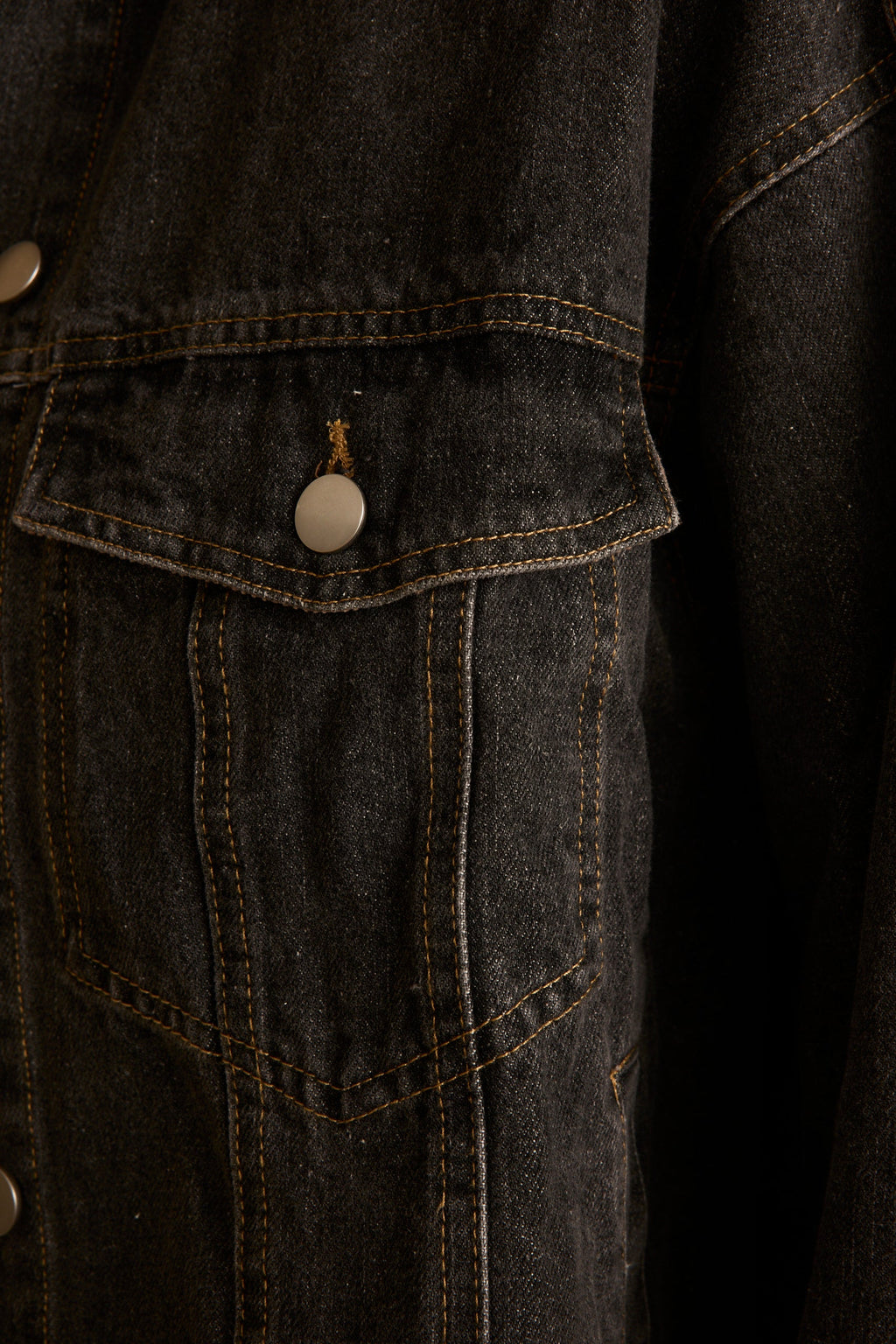 Hayes Washed Black Denim Barn Jacket