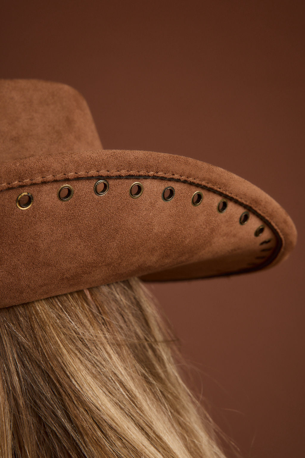 Maeve Brown Faux Suede Cowboy Hat