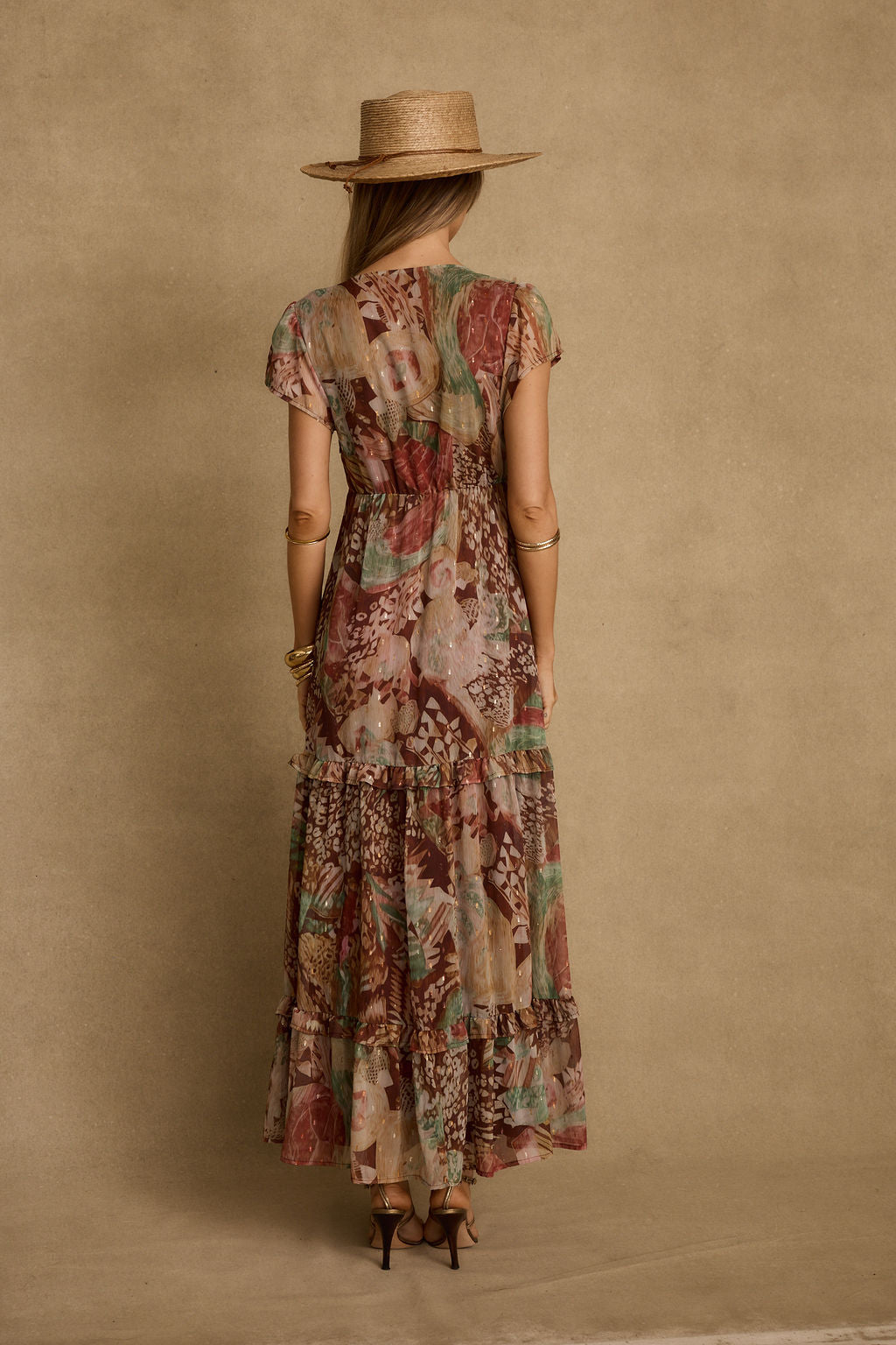 Sundance Rust Multi Printed Maxi Dress
